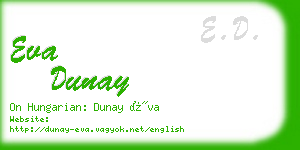 eva dunay business card